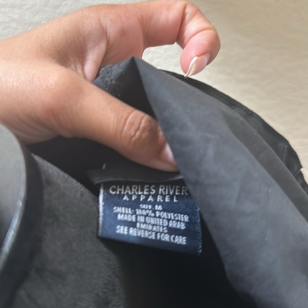 Charles River Apparel Black Windbreaker with White Kappa Kappa Gamma Size M - Picture 9 of 9